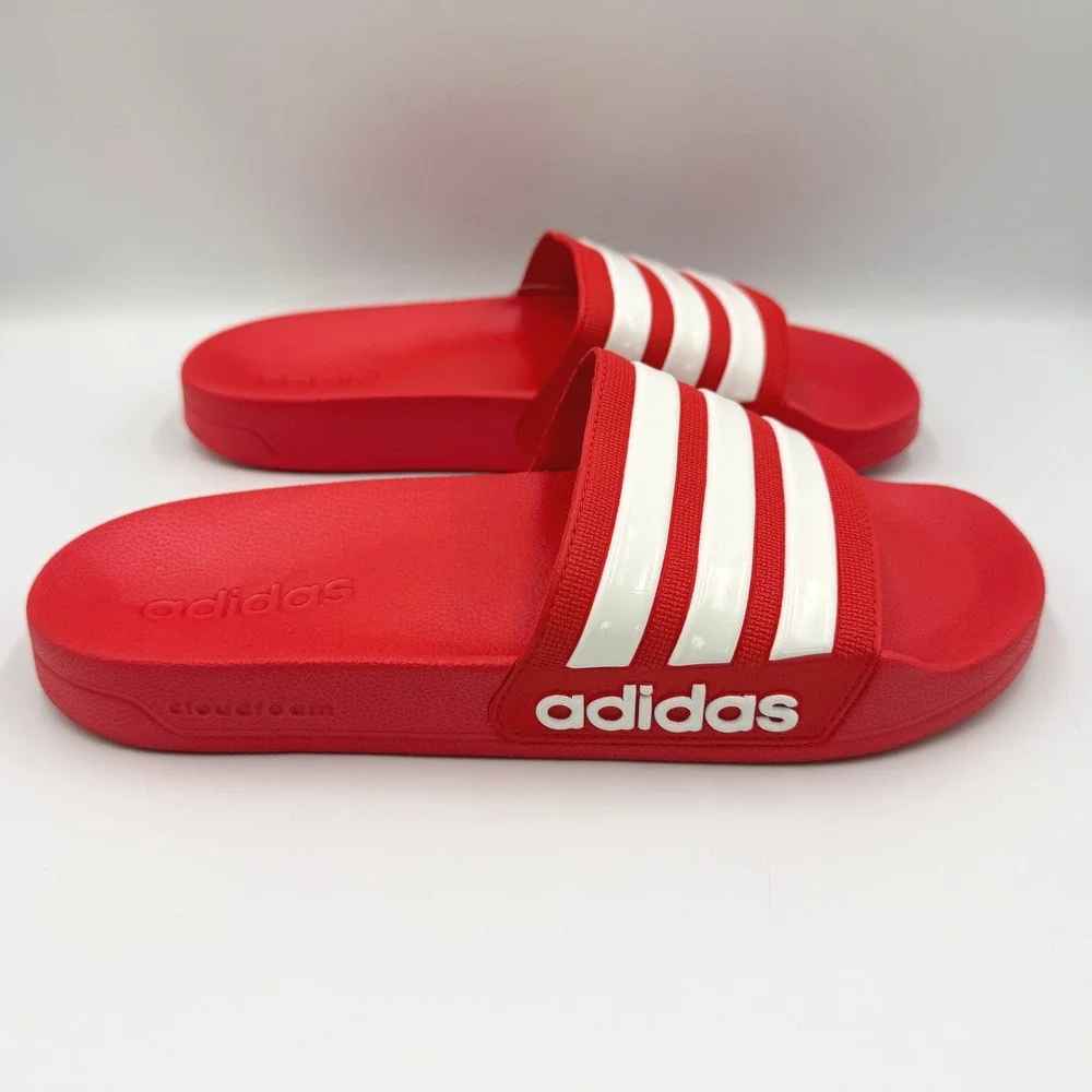 adidas Adilette Shower Slides Mens 8 Womens 9 Red GZ5923 Cloudfoam Sandals *NEW*